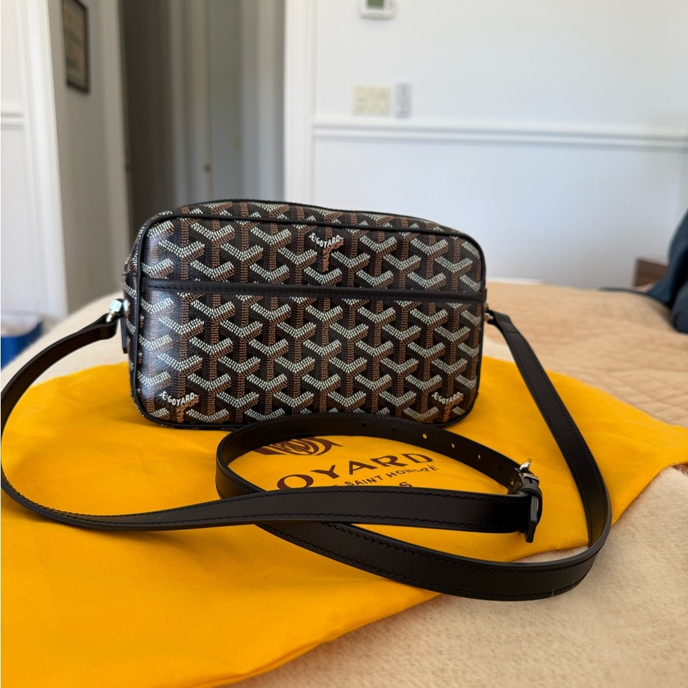 Goyard Black and Brown Patterned Shoulder Bag